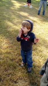 Azri Enjoying His Cupcake